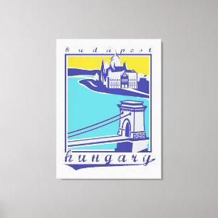 Toile Budapest, Hongrie, affiche