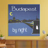 Toile Budapest la nuit, Hongrie (Insitu(Salon))