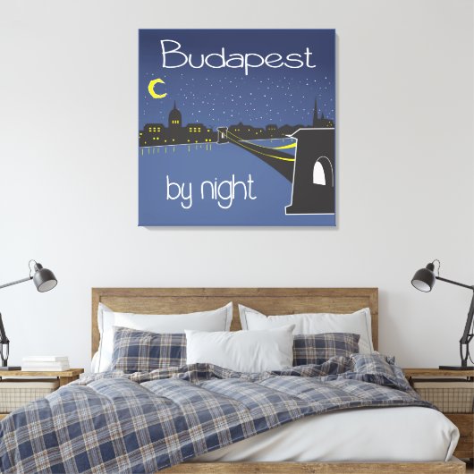 Toile Budapest la nuit, Hongrie (Insitu(Chambre))