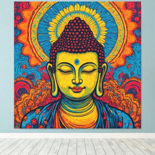 TOILE BUDDHA-12 (Insitu (Plancher de Bois))