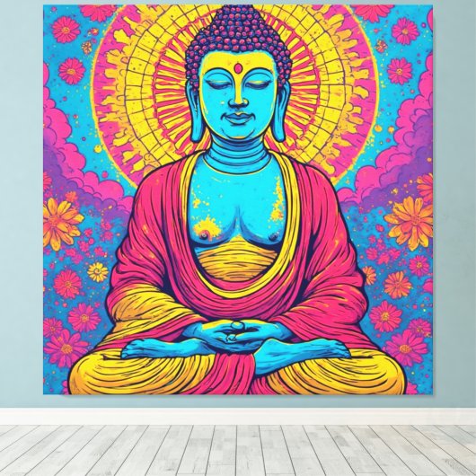 TOILE BUDDHA-13 (Insitu (Plancher de Bois))