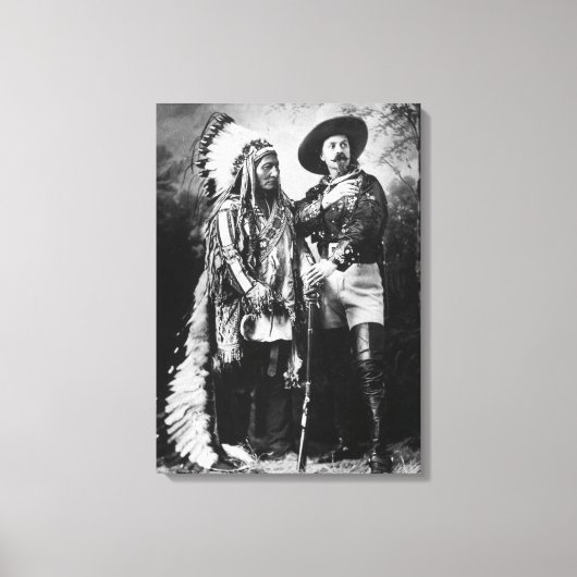 Toile Buffalo Bill Cody & Sitting Bull - Vers 1885 (Recto)