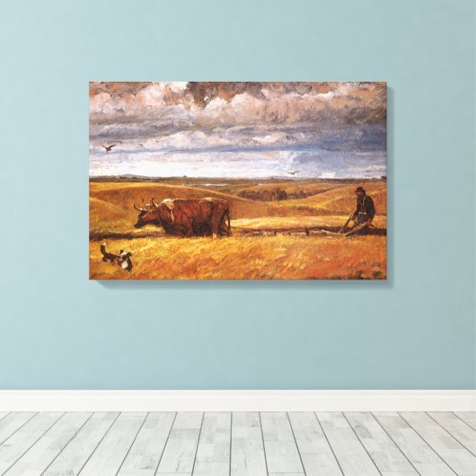 Toile Buffalo Bones labourés par Harvey Thomas Dunn (Insitu (Plancher de Bois))