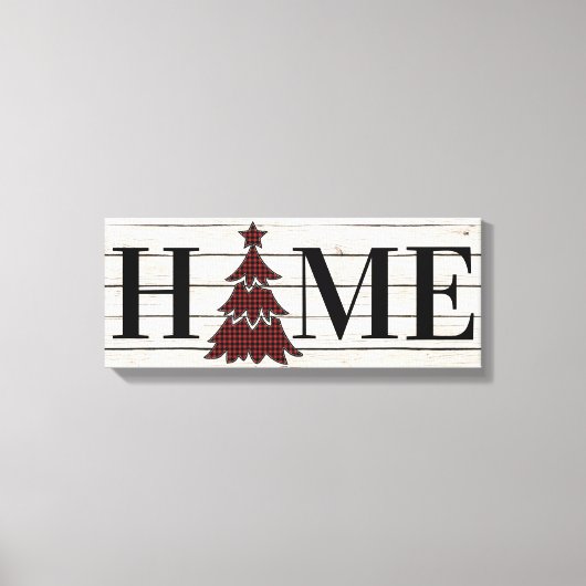 Toile Buffalo Plaid Christmas Tree HOME (Recto)