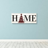 Toile Buffalo Plaid Christmas Tree HOME (Insitu (Plancher de Bois))