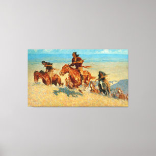 Toile Buffalo Runners (1909) de Frederic Remington
