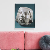 Toile Buffed sandstone head of a foreigner, Sarnath, 3rd (Insitu(Salon))