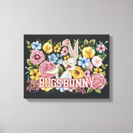 Toile BUGS BUNNY™ Broderie Florale Graphique (Recto)