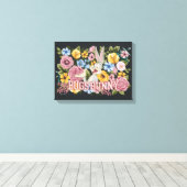 Toile BUGS BUNNY™ Broderie Florale Graphique (Insitu (Plancher de Bois))