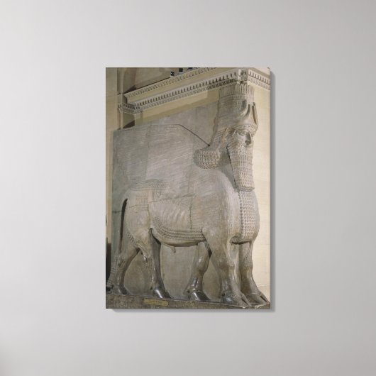 Toile Bull ailé sur la façade du roi Sargon II (Recto)