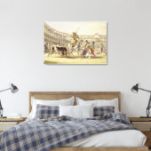 Toile Bull Charging a Picador, 1865 (litho couleur) (Insitu(Chambre))