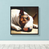 Toile Bull Terrier Dog (Insitu (Plancher de Bois))