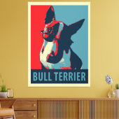 Toile Bull Terrier Parodie politique (Insitu(Salon))