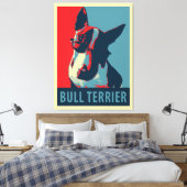 Toile Bull Terrier Parodie politique (Insitu(Chambre))