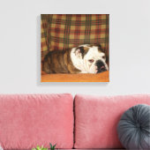 Toile bulldog allongé sur un canapé (Insitu(Salon))