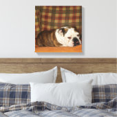 Toile bulldog allongé sur un canapé (Insitu(Chambre))