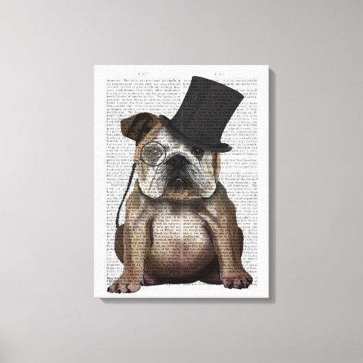 Toile Bulldog anglais, Hound officiel et Casquette (Recto)