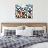 Toile Bulldog Halloween Éffrayant (Insitu(Chambre))