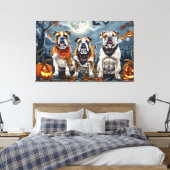 Toile Bulldog Halloween Éffrayant (Insitu(Chambre))
