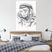 Toile Bulldog Minister Marble Statue Canvas Art (Insitu(Chambre))