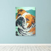 Toile bulldog peinture personnalisée par les chiffres (Insitu (Plancher de Bois))