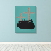 Toile Bulldozer Opérateur Christian Cross (Insitu (Plancher de Bois))