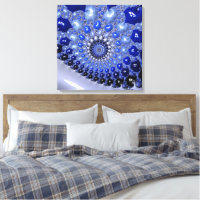 Bulles fractales Ombre Bleu Abstrait