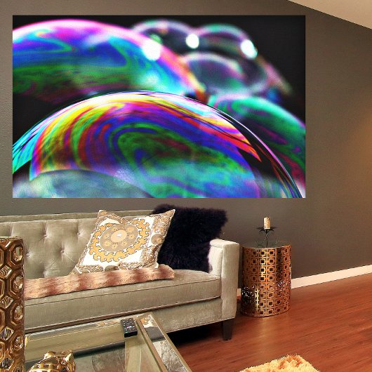 Toile Bulles Iridescentes Vibrantes Art - Maison et Bure