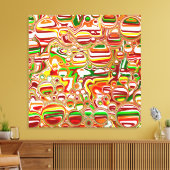 Toile Bulles rétro Art moderne Abstrait (Insitu(Salon))