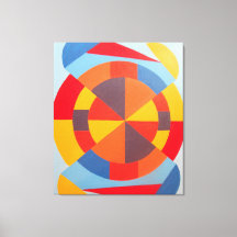 Bullseye Orange Abstract Art Print