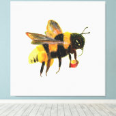 Toile Bumble Bee transportant du pollen (Insitu (Plancher de Bois))