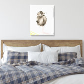 Toile Bun de noeud de cheveux Brown (Insitu(Chambre))