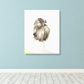 Toile Bun de noeud de cheveux Brown (Insitu (Plancher de Bois))