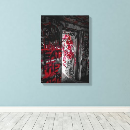 Toile Bunker Graffitié (Insitu (Plancher de Bois))