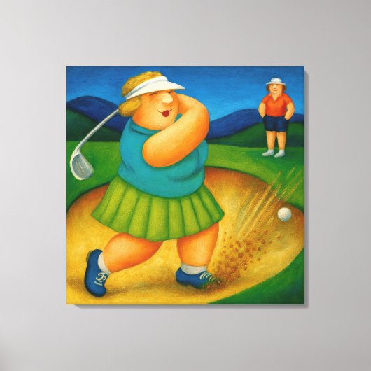 Toile Bunker Trouble- Large Wrapped Canvas Golf Print (Recto)