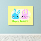 TOILE BUNNIES "HAPPY EASTER" (Insitu (Plancher de Bois))