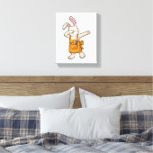 Toile Bunny comme coiffeur avec peigne et ciseaux (Insitu(Chambre))