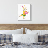 Toile Bunny comme secrétaire avec ordinateur portable (Insitu(Chambre))