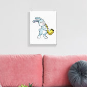 Toile Bunny en musique avec saxophone (Insitu(Salon))