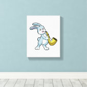 Toile Bunny en musique avec saxophone (Insitu (Plancher de Bois))