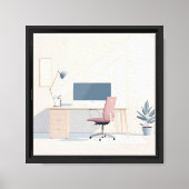 Toile Bureau à domicile minimal (Recto)