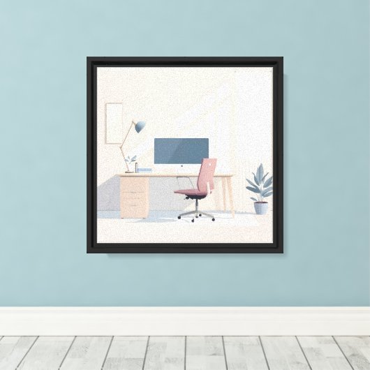Toile Bureau à domicile minimal (Insitu (Plancher de Bois))