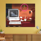 Toile Bureau classique des années 80 avec ordinateur (Insitu(Salon))