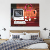 Toile Bureau classique des années 80 avec ordinateur (Insitu(Chambre))