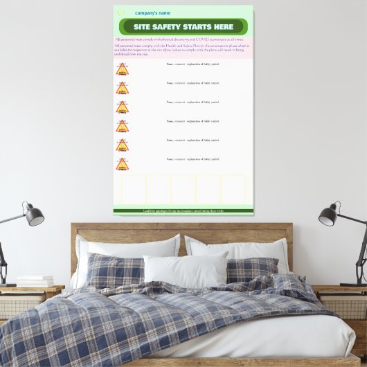 Toile Bureau de la sécurité des chantiers de constructio (Insitu(Chambre))