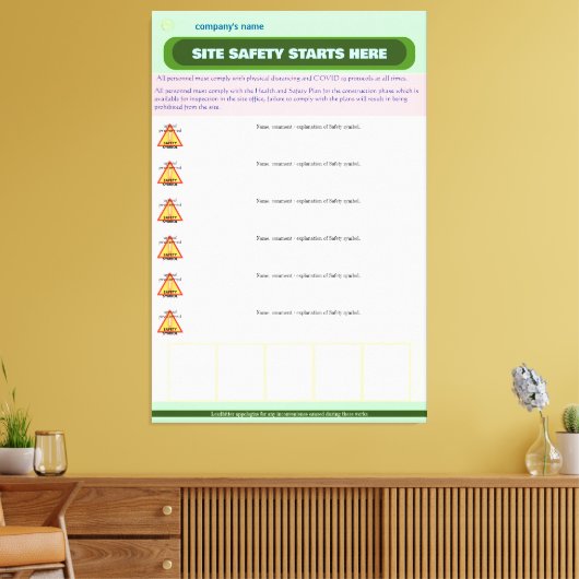 Toile Bureau de la sécurité des chantiers de constructio (Insitu(Salon))