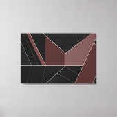 Toile Burgundy and Black Abstract Geometry (Recto)