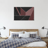 Toile Burgundy and Black Abstract Geometry (Insitu(Chambre))