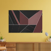 Toile Burgundy and Black Abstract Geometry (Insitu(Salon))