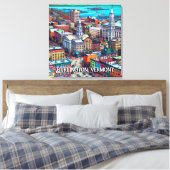 Toile Burlington, Vermont Comic Style Art (Insitu(Chambre))